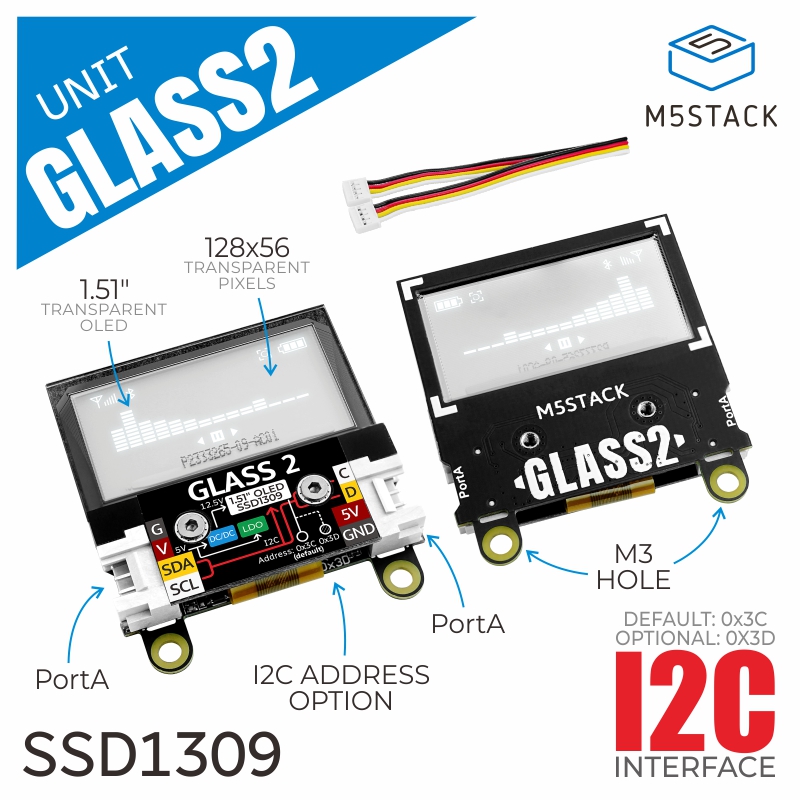 Unité officielle Glass2 M5Stac - M5Stack Core2 avis et prix